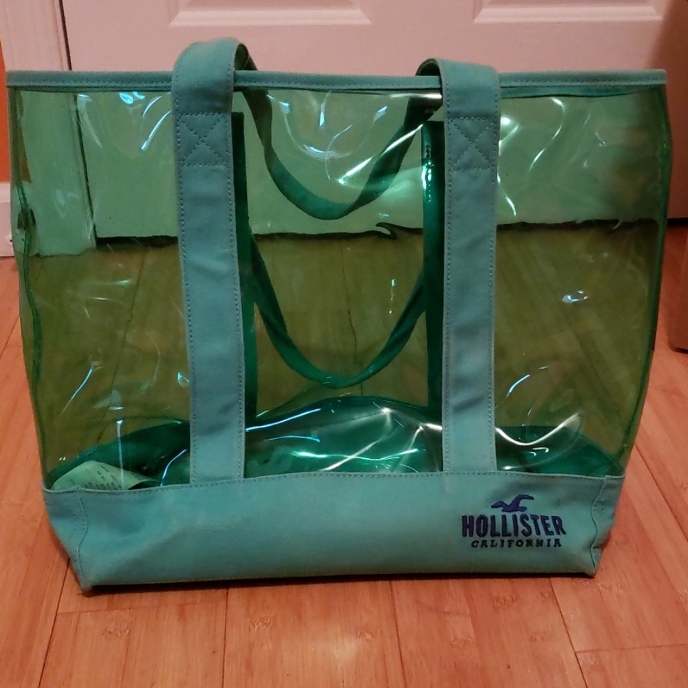 Hollister clear green tote